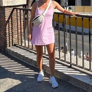 Abercrombie travel dress pink size XS